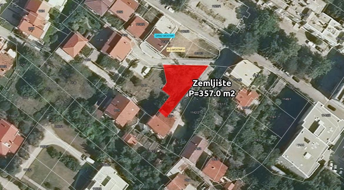 prodaja građevinskog zemljišta u mostaru dubrovačka ulica